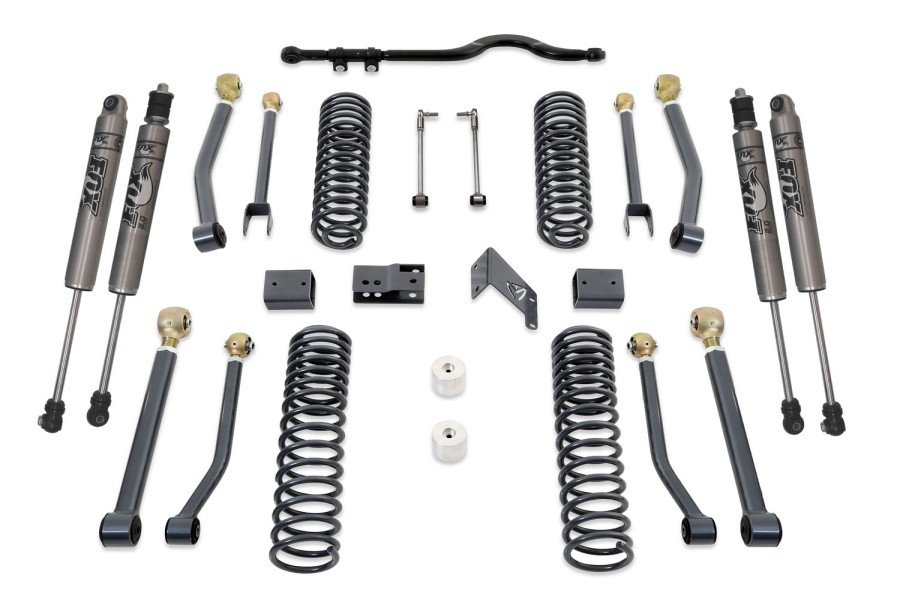 Maxtrac 4.5in Lift Kit w/ Front Tracbar w/ Adjustable Arms and Fox Shocks - JK