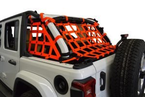 Dirty Dog 4x4 3pc Cargo Side Netting Kit, Orange  - JL 4Dr