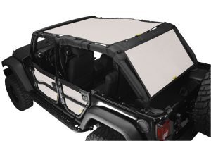 Dirty Dog 4x4 Sun Screen 1 Piece Front and Back Sand - Jk 4dr