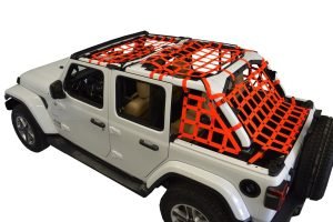 Dirty Dog 4x4 5pc Cargo Side Netting Kit, Orange - JL 4Dr