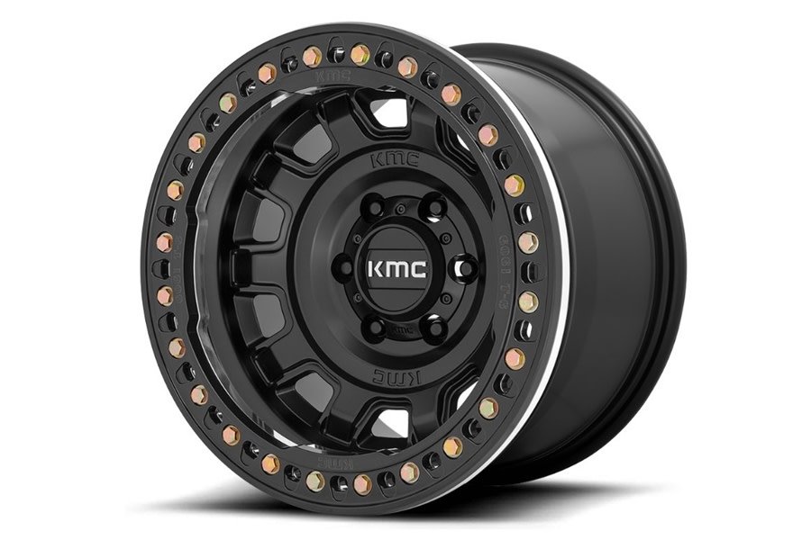 KMC Wheels KM236 Tank Series Beadlock Wheel, 17x9 5x5 - Black - JT/JL/JK