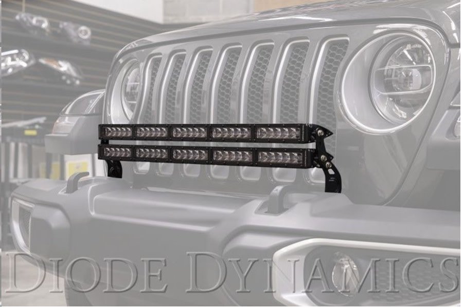 Diode Dynamics 30in Bumper Dual Light Bar Kit, White Driving  - JT/JL