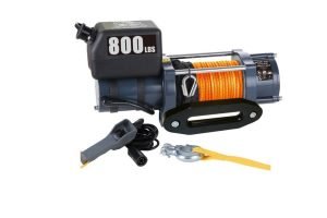 Bulldog Winch800LB Winch w/ 50 ft Synthetic Rope