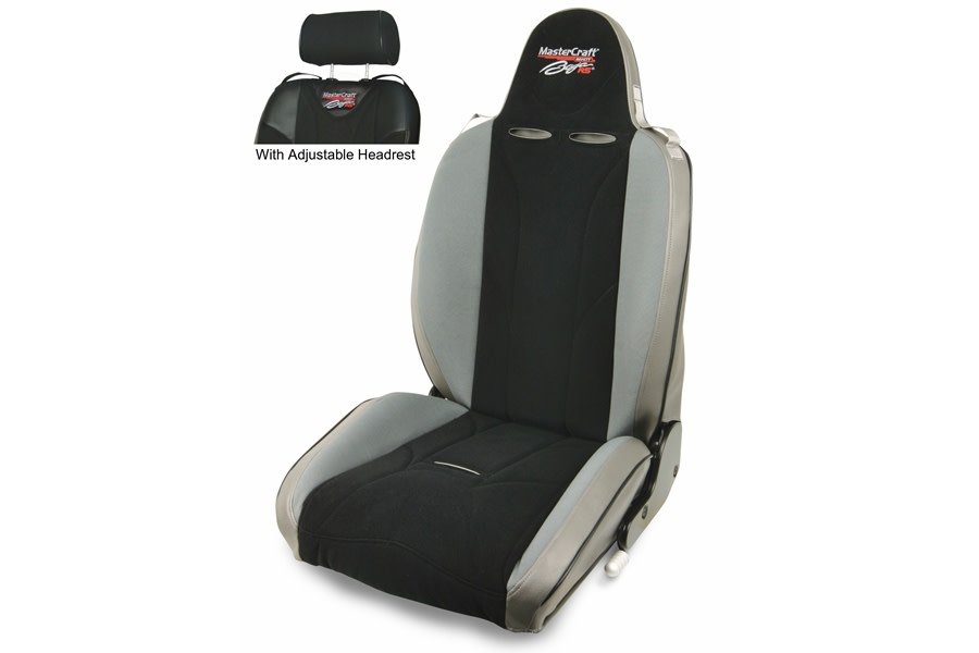 MasterCraft Baja RS Adj. Headrest Reclining Seat - Smoke/Black/Gray