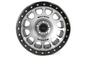 Method Race Wheels 105 Series Wheel Silver Matte Black Ring 17x9 5x5 - JT/JL/JK