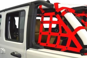 Dirty Dog 4x4 2pc Cargo side only Netting Kit, Red - JL 4Dr