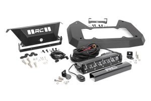 Rough Country Spare Tire Delete Kit w/ 8in Chrome Series LED Light - JL