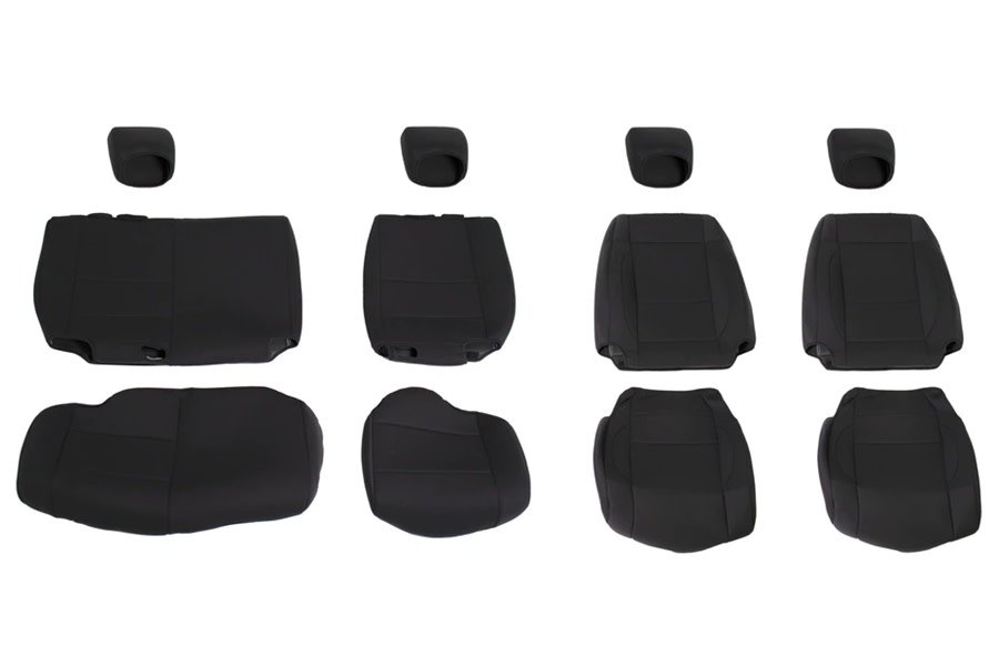 King 4WD Premium Neoprene Black Front and Rear Seat Covers -  - JK 4dr 2007 only