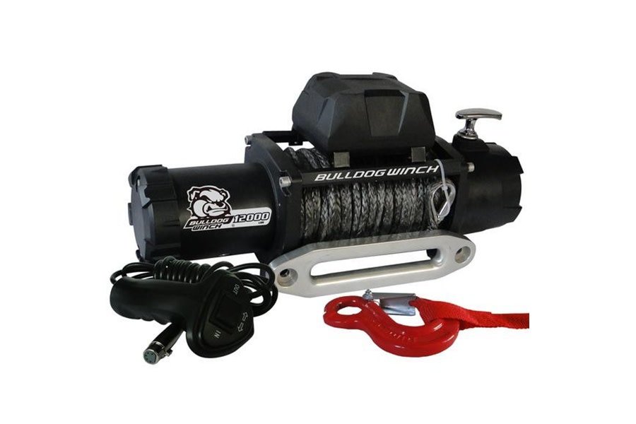 Bulldog Winch 12,000lb Winch w/ 100ft Synthetic Rope