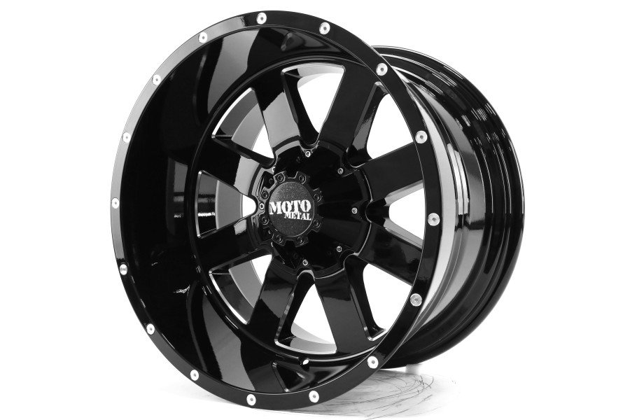 Moto Metal Wheels MO962 Series Wheel, Gloss Black With Milled Accents 20x12 8x6.5