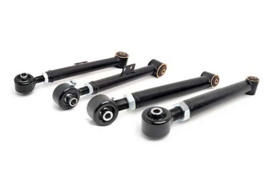 Rough Country Rear Upper and Lower X-Flex Adjustable Control Arms - 0-6.5in Lifts - TJ/LJ