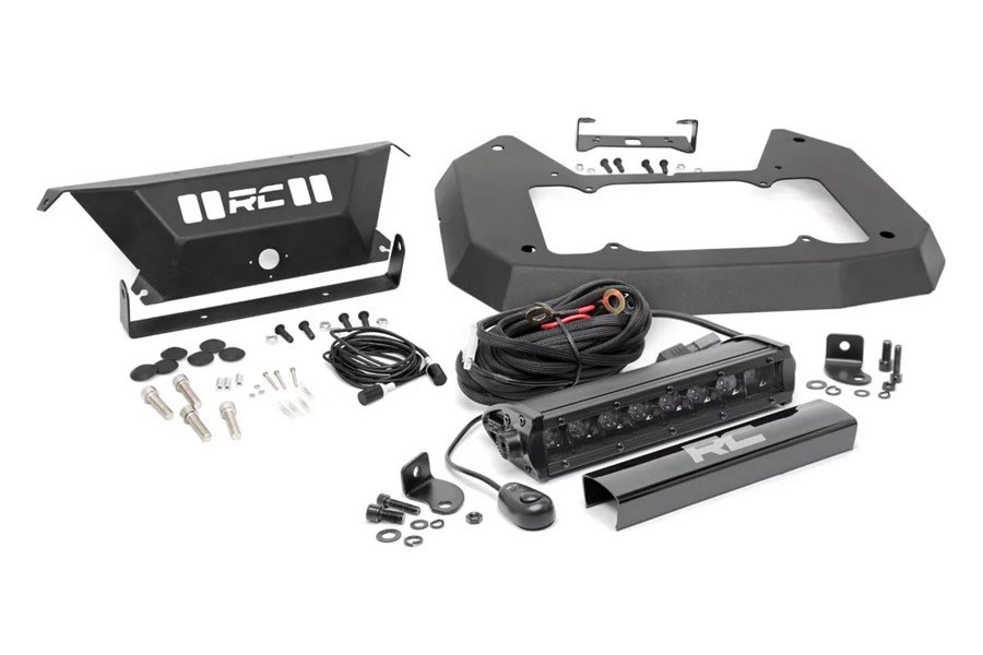 Rough Country Spare Tire Delete Kit w/ 8in Black Series LED Light - JL