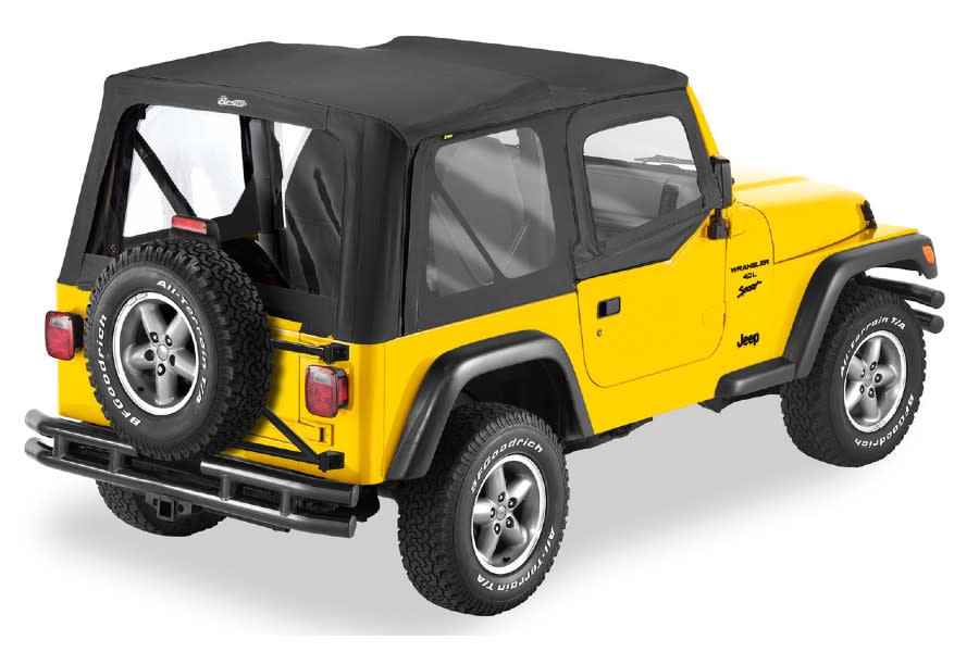 Bestop Replace-a-Top Fabric-only Soft Top, No Door Skins Included; Tinted Side and Rear Windows - TJ 2dr