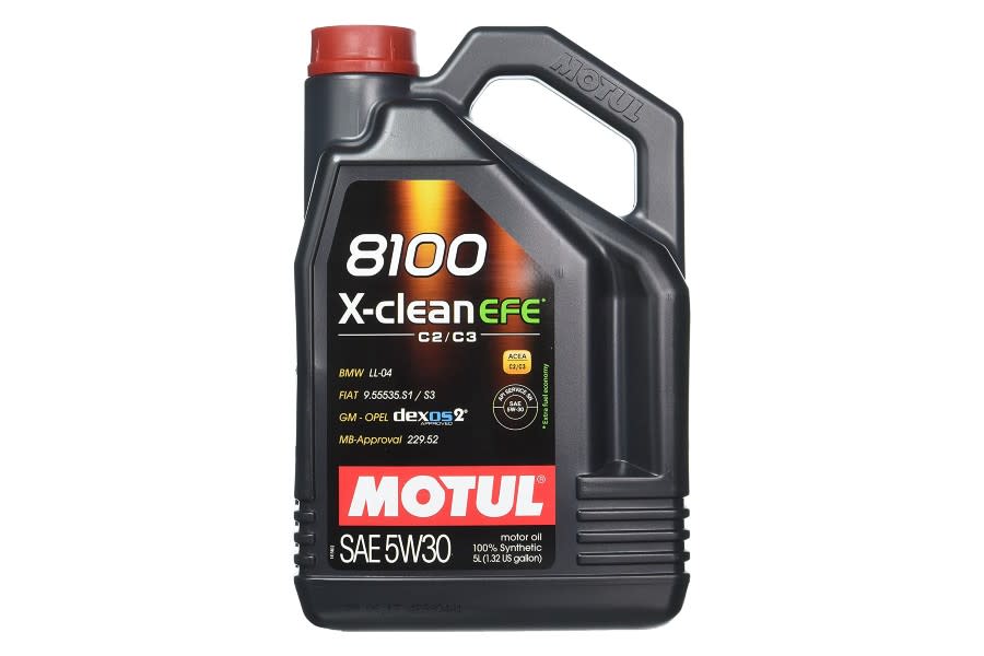 Motul 8100 X-Clean EFE 5W-30 Synthetic Oil, 5-Liter, 1 Pack
