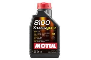 Motul 8100 X-CESS Gen2 5W/40, 100% Synthetic Engine Oil, 1L