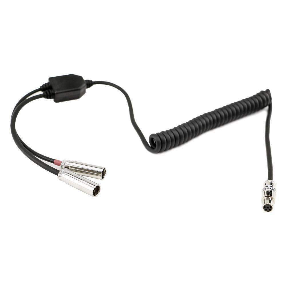 Cord Coiled Headset to Dual Radio Adaptor