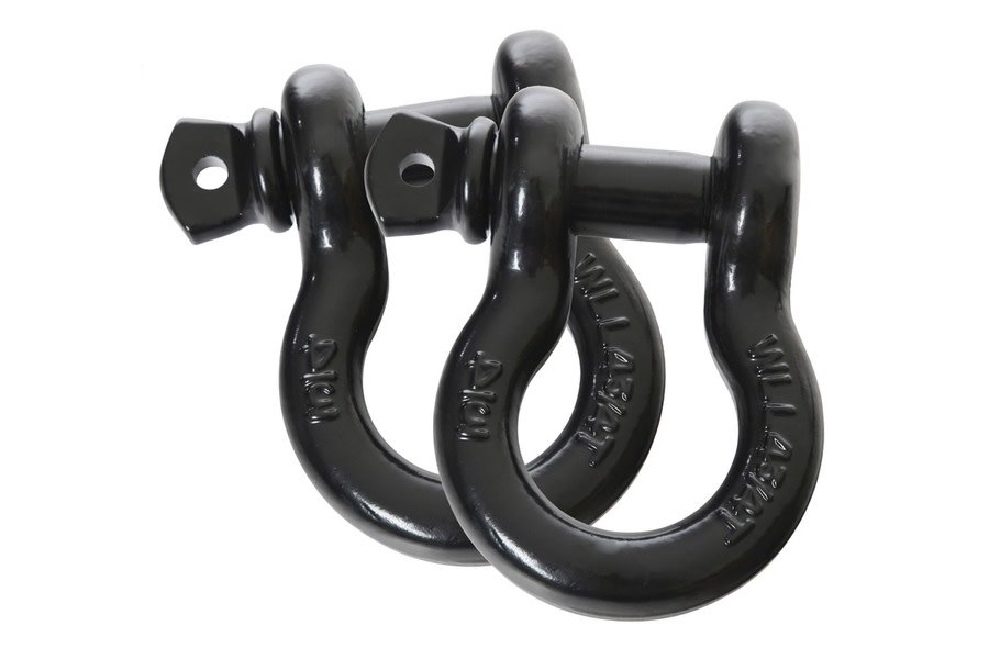 Overland Vehicle Systems 3/4in 4.75 Ton Recovery Shackle, Black - Pair