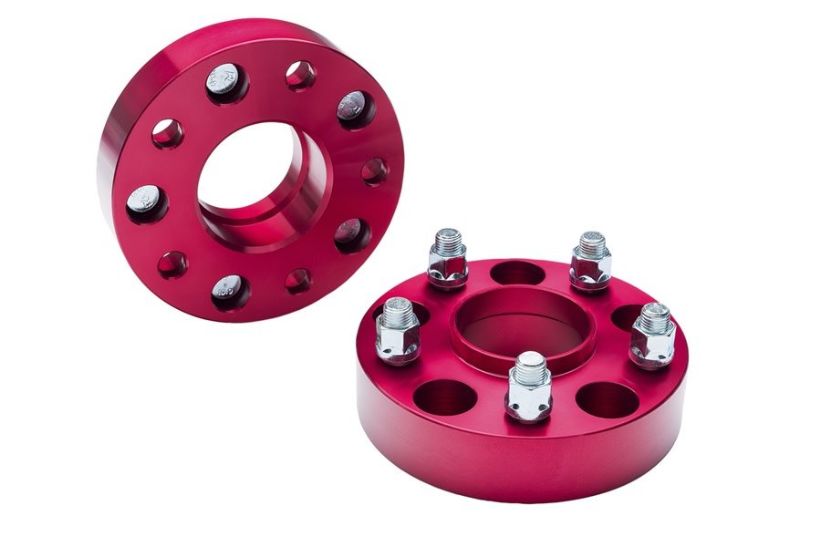 Rugged Ridge 1.5in Wheel Spacers, 5x5 - Red