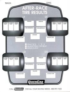 After Race Tire Set-Up Forms (50 PK)