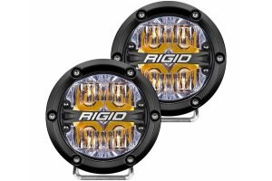 Rigid Industries 360 SERIES 4in LED OFF-ROAD Lights - Driving w/Amber Backlight