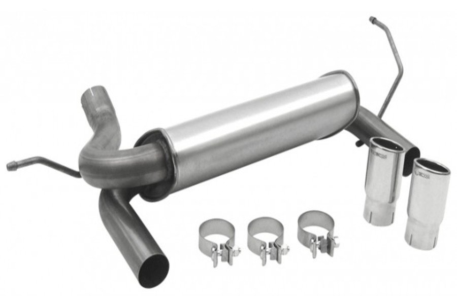 DynoMax Dual 2.5in Axle-Back Exhaust System - JK