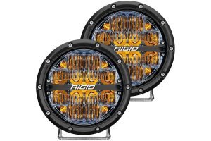 Rigid Industries 360-Series 6in LED Off-Road Drive Fog Lights, Amber - Pair