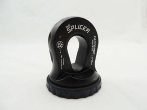 Factor 55 00352-04 SPLICER 3/8-1/2" SYNTHETIC ROPE SPLICE-ON SHACKLE MOUNT -- BLACK