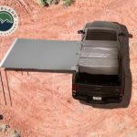 Overland Vehicle Systems Nomadic Awning 270 - Driver Side Wall 2 w/ Window - Dark Gray w/ Storage Bag
