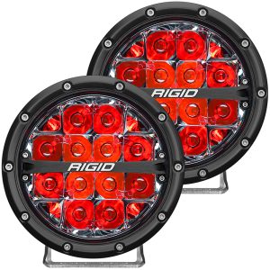 Rigid Industries 360-Series 6in Off-Road LED Spot Fog Lights, Red - Pair