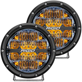 Rigid Industries 360-Series 6in LED Off-Road Drive Fog Lights, Amber - Pair