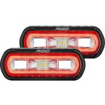 Rigid Industries SR-L Series Off-Road Spreader Lights, Red Halo - Pair