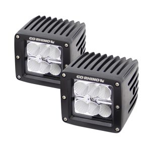 Go Rhino 3in LED Cube Light Set - Pair