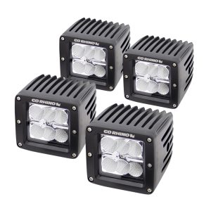 Go Rhino 3in LED Cube Light Kit - 2 Pairs