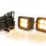 2.0 Inch Square Cube Cree LED Lights Pair Chrome Series White/Amber W/Harness 79903 Southern Truck Lifts