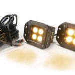 ( Spyder ) - LED Halo - Amber Reflector - LED ( Replaceable LEDs ) - Black - High 9005 (Included) - Low H3 (Included)