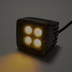 2.0 Inch Square Cree LED Flood Cube Light Single Unit Black Series Amber/White Includes Hardware, Harness Sold Separately Southern Truck Lifts