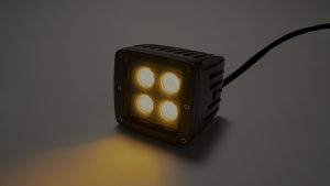 2.0 Inch Square Cree LED Flood Cube Light Single Unit Black Series Amber/White Includes Hardware, Harness Sold Separately Southern Truck Lifts