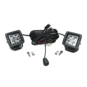 3.0 Inch Square Cube Cree Spot Beam LED Lights Pair Chrome Series W/Harness 79903 Southern Truck Lifts