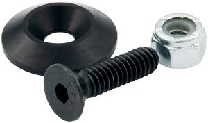 Countersunk Bolts 1/4in w/1.25in Washer Blk 50pk