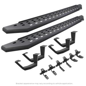 Go Rhino - 6944256820PC - RB20 Running Boards With Mounting Brackets & 2 Pairs of Drop Steps Kit - Textured Black