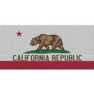 Jeep Wrangler Grill Inserts 07-18 JK California State Flag Under The Sun Inserts