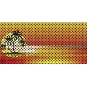 Jeep Gladiator Grill Inserts 2020-Present Gladiator Endless Summer Orange Palm Tree Under The Sun Inserts