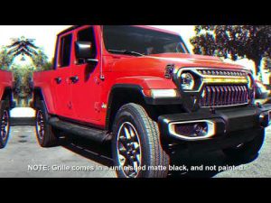 Xprite Black Venom Grille with Amber LED Running Lights for 2018+ Jeep Wrangler JL JT
