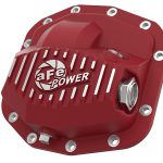 AFE Power Street Series Rear Differential Cover Red w/ Machined Fins, M186-12 - JL