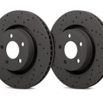 EVOLUTION DRILLED/SLOTTED ZINC PLATED ROTORS (PAIR)