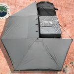 Awning Tent 270 Degree Driver Side Dark Gray Cover With Black Cover Nomadic Overland Vehicle Systems
