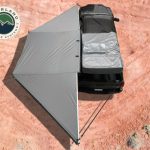 Awning Tent 270 Degree Passenger Side Dark Gray Cover With Black Cover Nomadic Overland Vehicle Systems