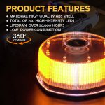 Xprite Trio Series Amber LED Turn Signal Light Assembly for 07-18 Jeep Wrangler JK