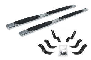 Go Rhino 104409980PS - 4" 1000 Series SideSteps With Mounting Bracket Kit - Polished Stainless Steel