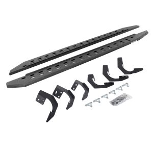 Go Rhino 69429980ST - RB10 Slim Line Running Boards With Mounting Brackets - Protective Bedliner Coating